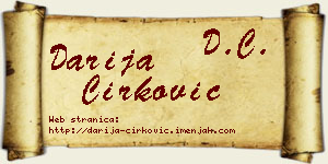 Darija Ćirković vizit kartica